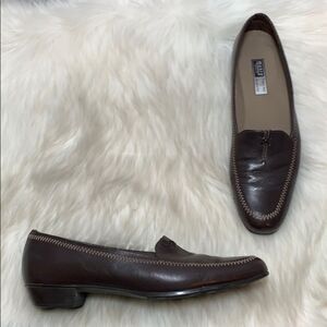 Munro Lauren‎ Brown Leather Slip On Loafer Sz 10